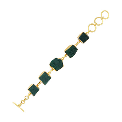 Soléa Dark Green Natural Stone Bracelet