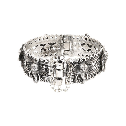 Teejh Getanjaali Silver Oxidised Bracelet