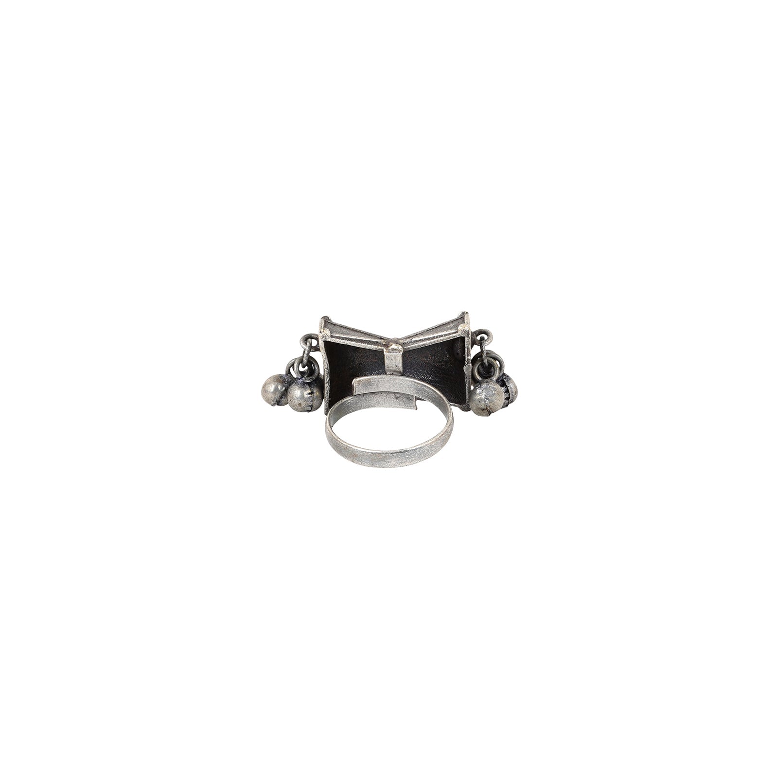 Teejh Ghavni Silver Oxidised Ring