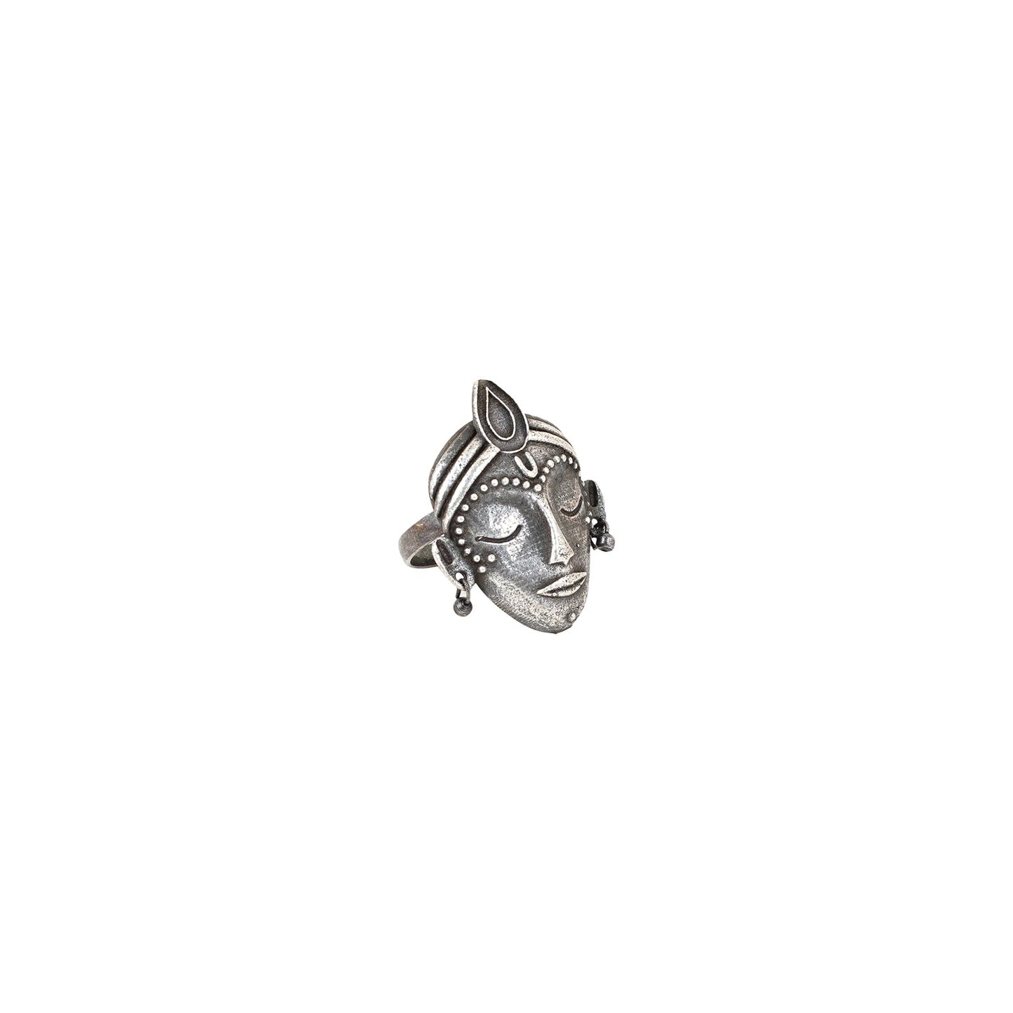 Teejh Sauhrida Silver Oxidised Ring