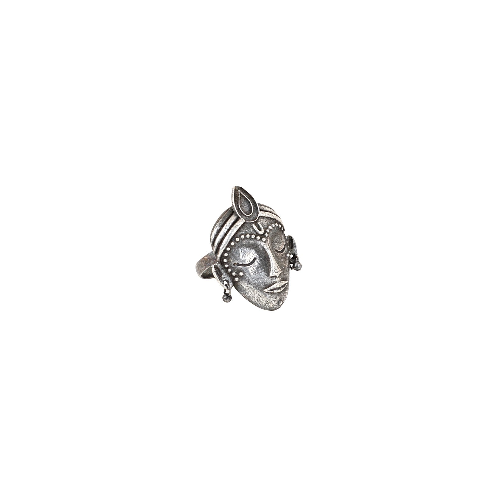 Teejh Sauhrida Silver Oxidised Ring