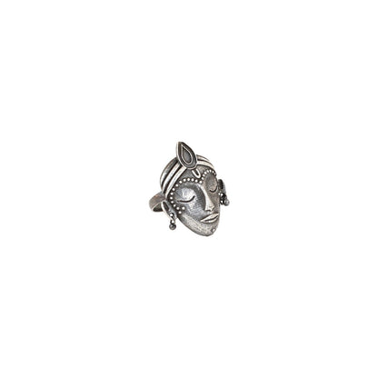 Teejh Sauhrida Silver Oxidised Ring