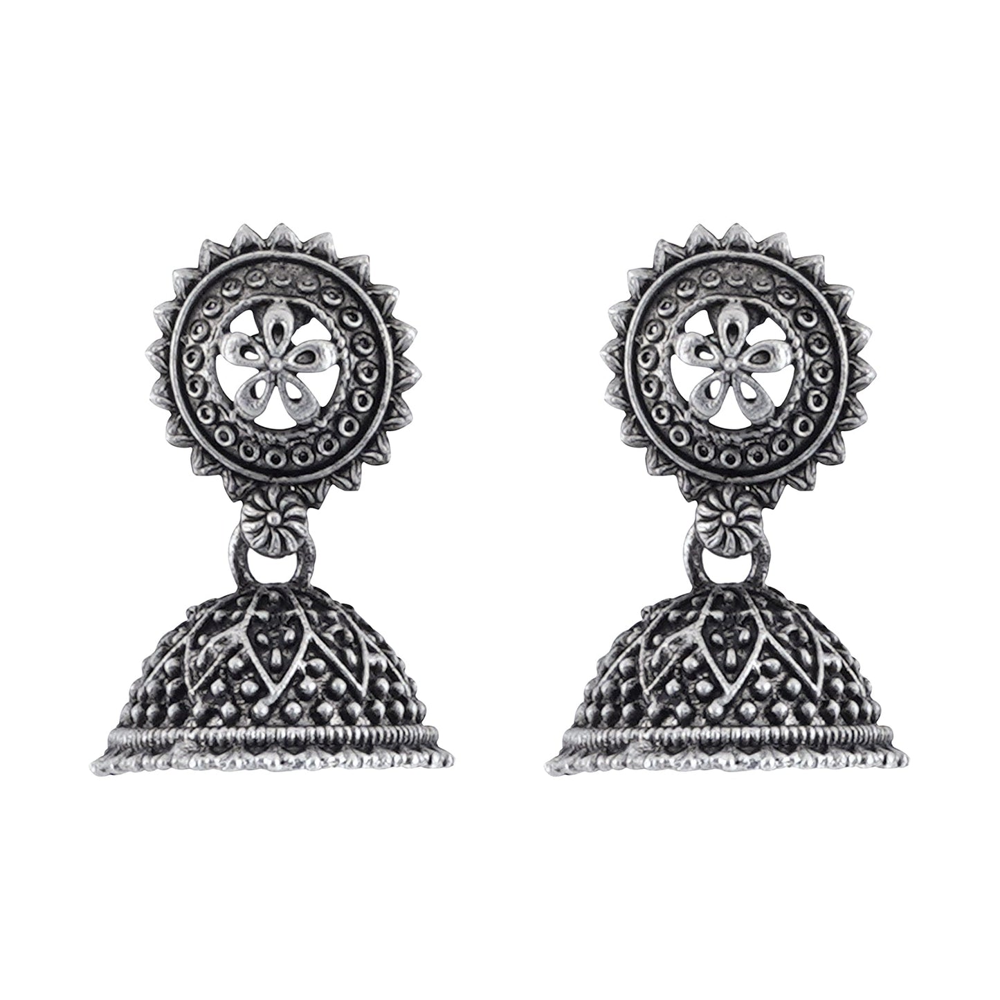 Teejh Pekham Silver Oxidised Earrings