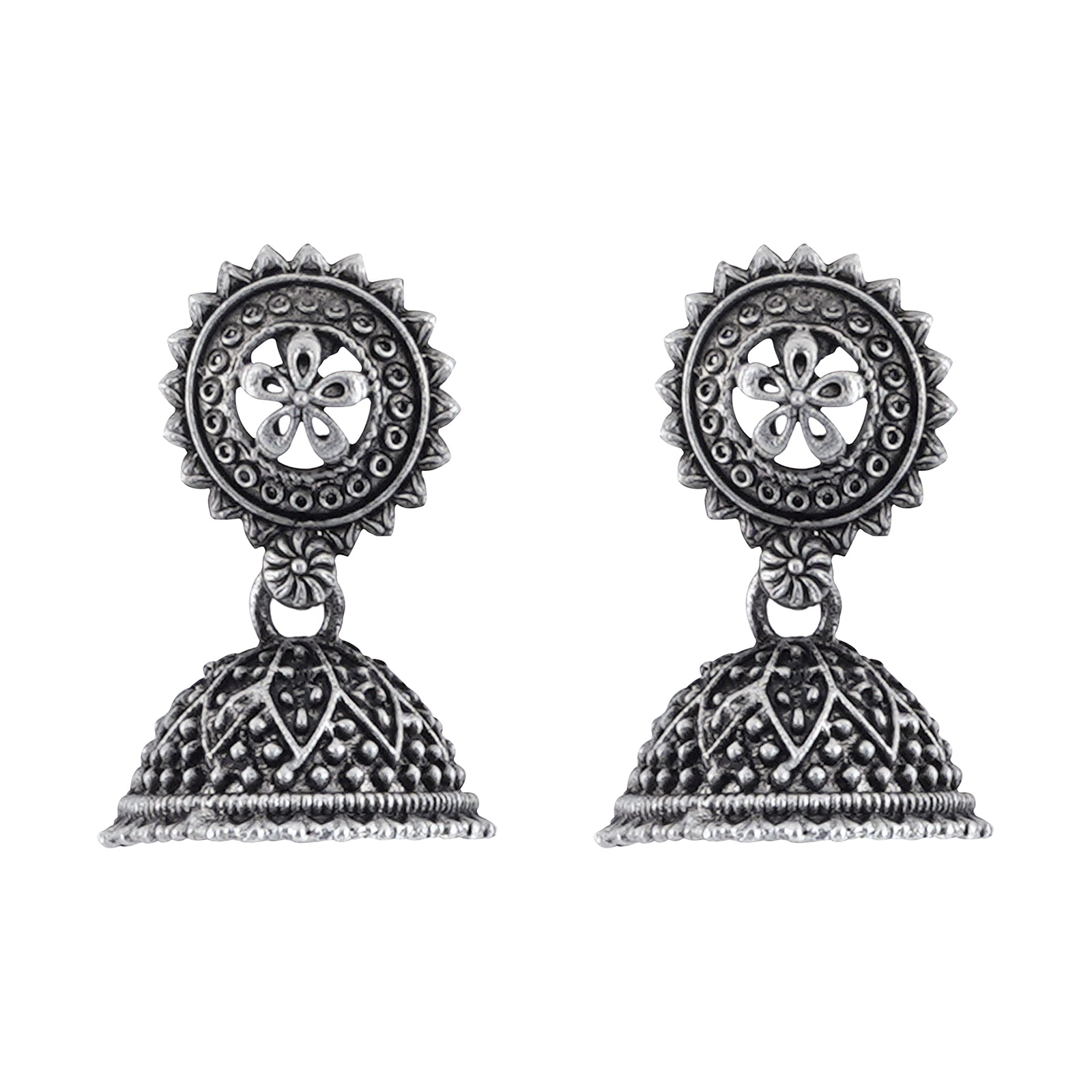 Teejh Pekham Silver Oxidised Earrings