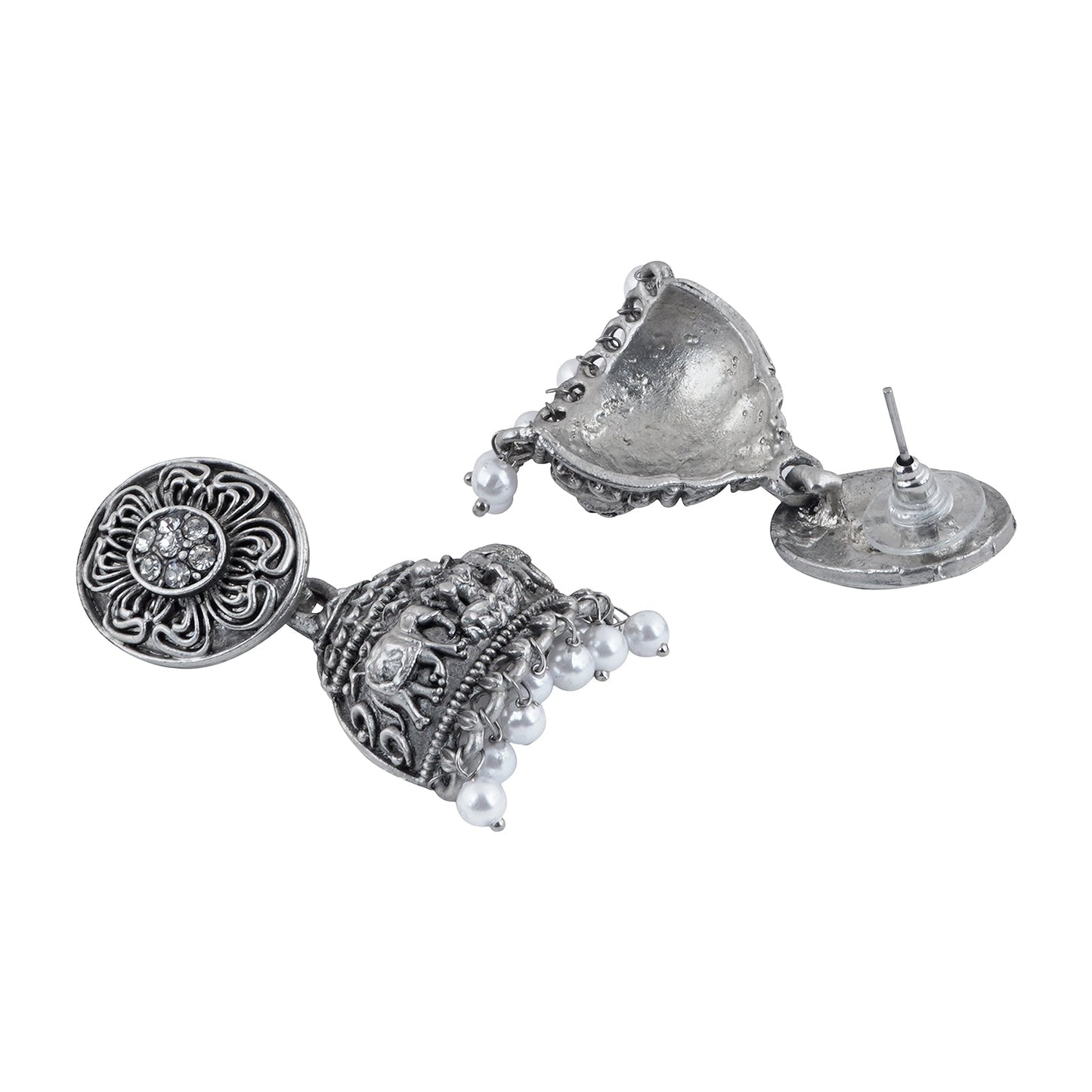 Teejh Kevika Silver Oxidised Earrings