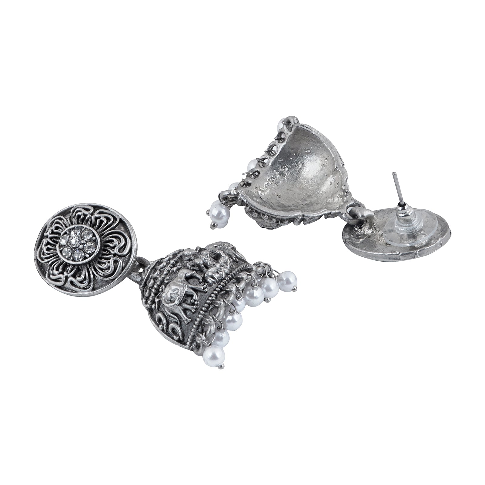 Teejh Kevika Silver Oxidised Earrings