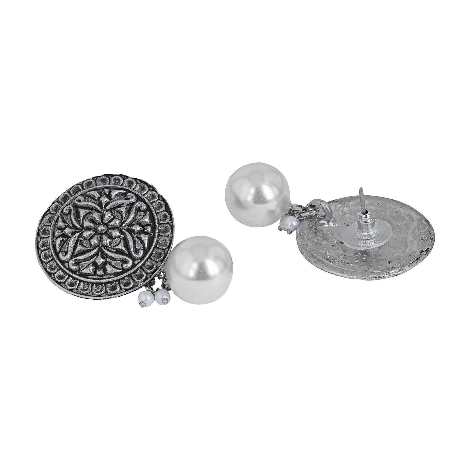 Teejh Shreenika Silver Oxidised Earrings