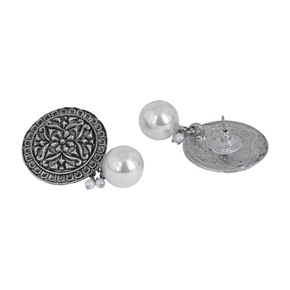 Teejh Shreenika Silver Oxidised Earrings