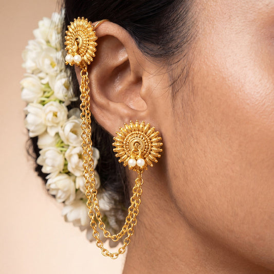 Teejh Polka Gold Earcuffs