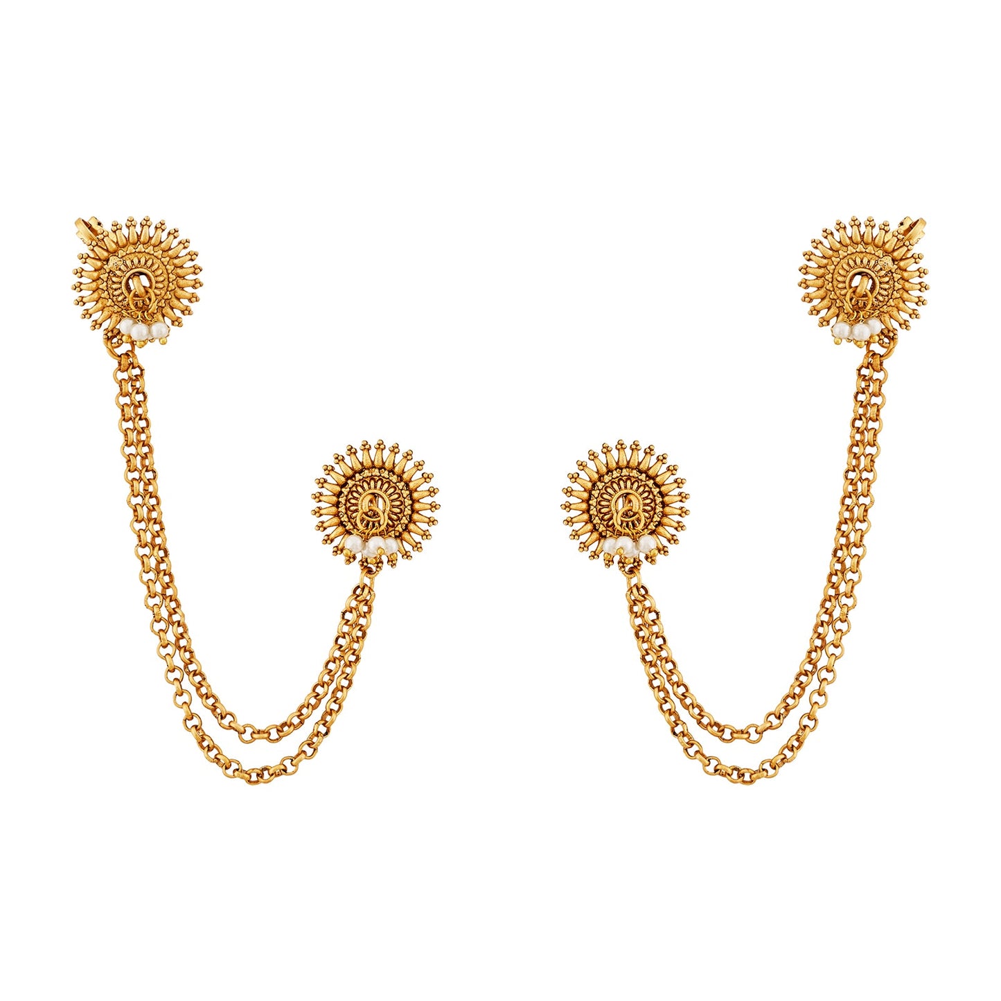 Teejh Polka Gold Earcuffs