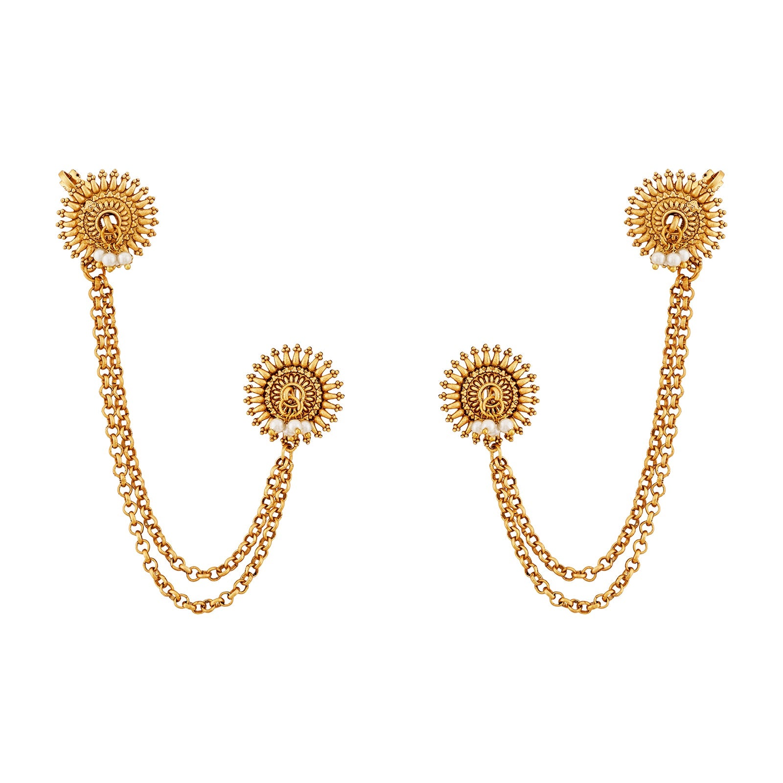 Teejh Polka Gold Earcuffs