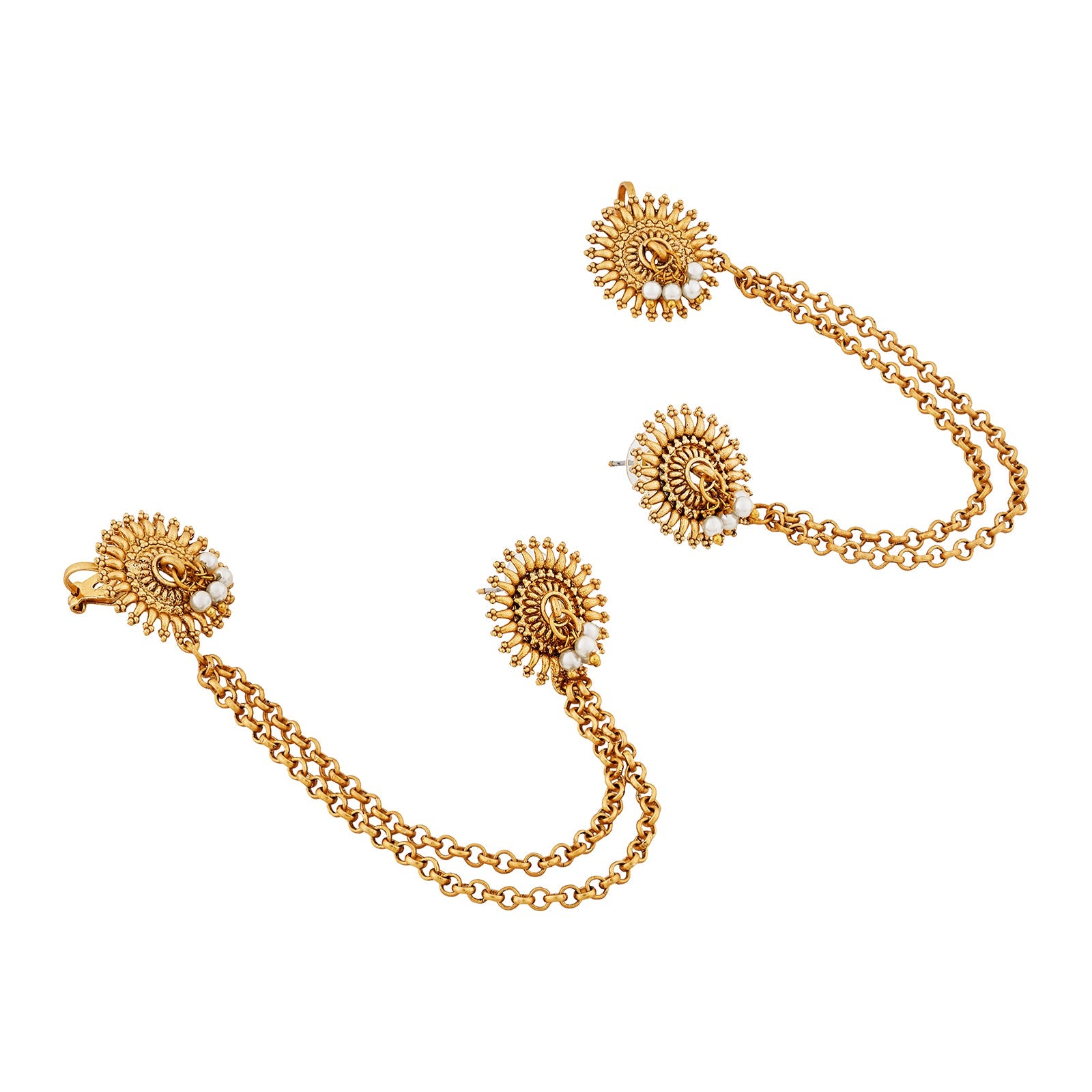 Teejh Polka Gold Earcuffs