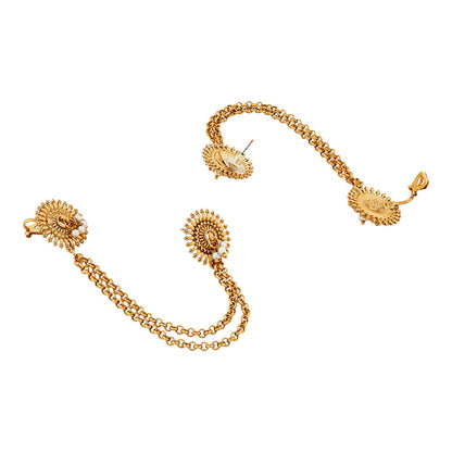 Teejh Polka Gold Earcuffs