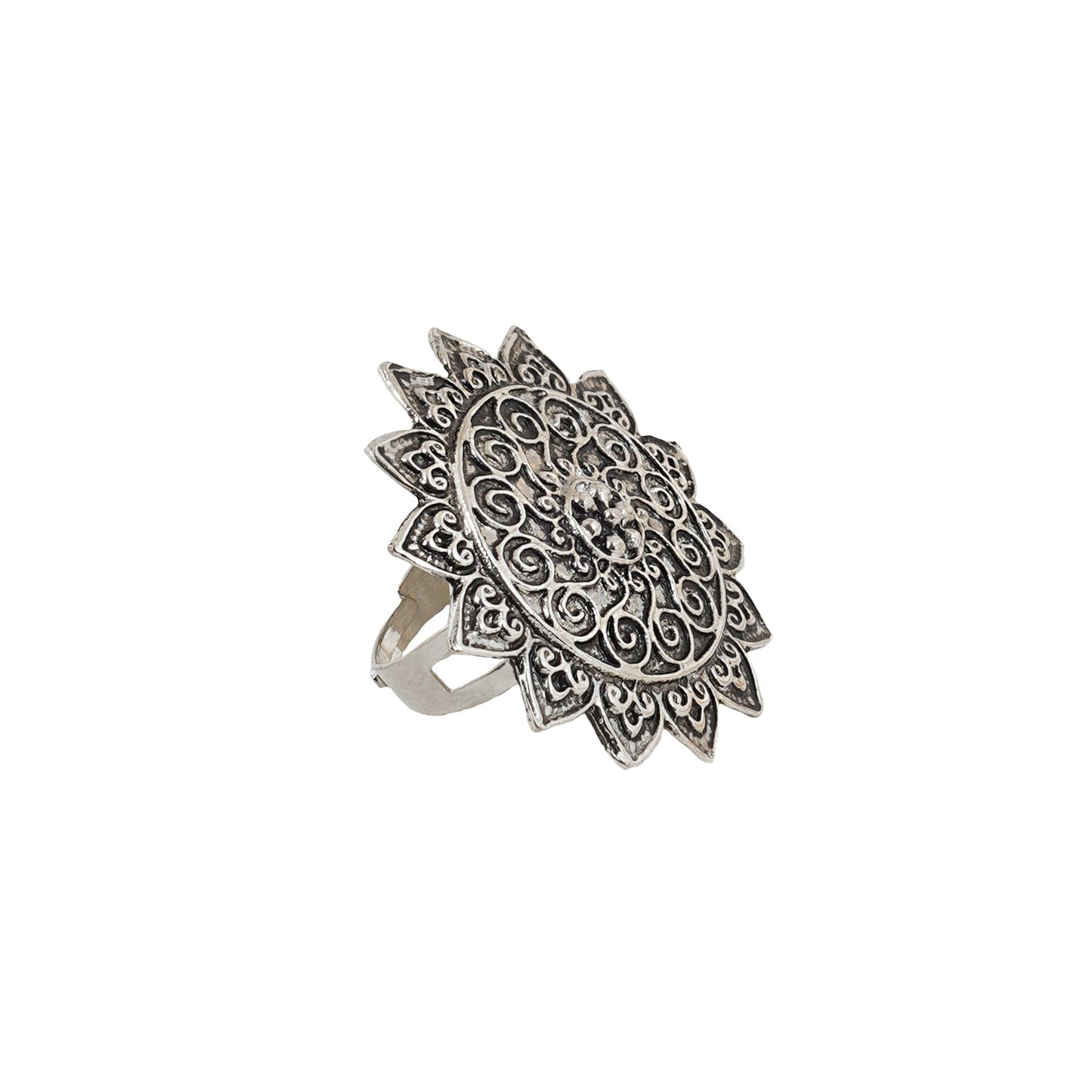 Teejh Anaia Silver Oxidised Ring