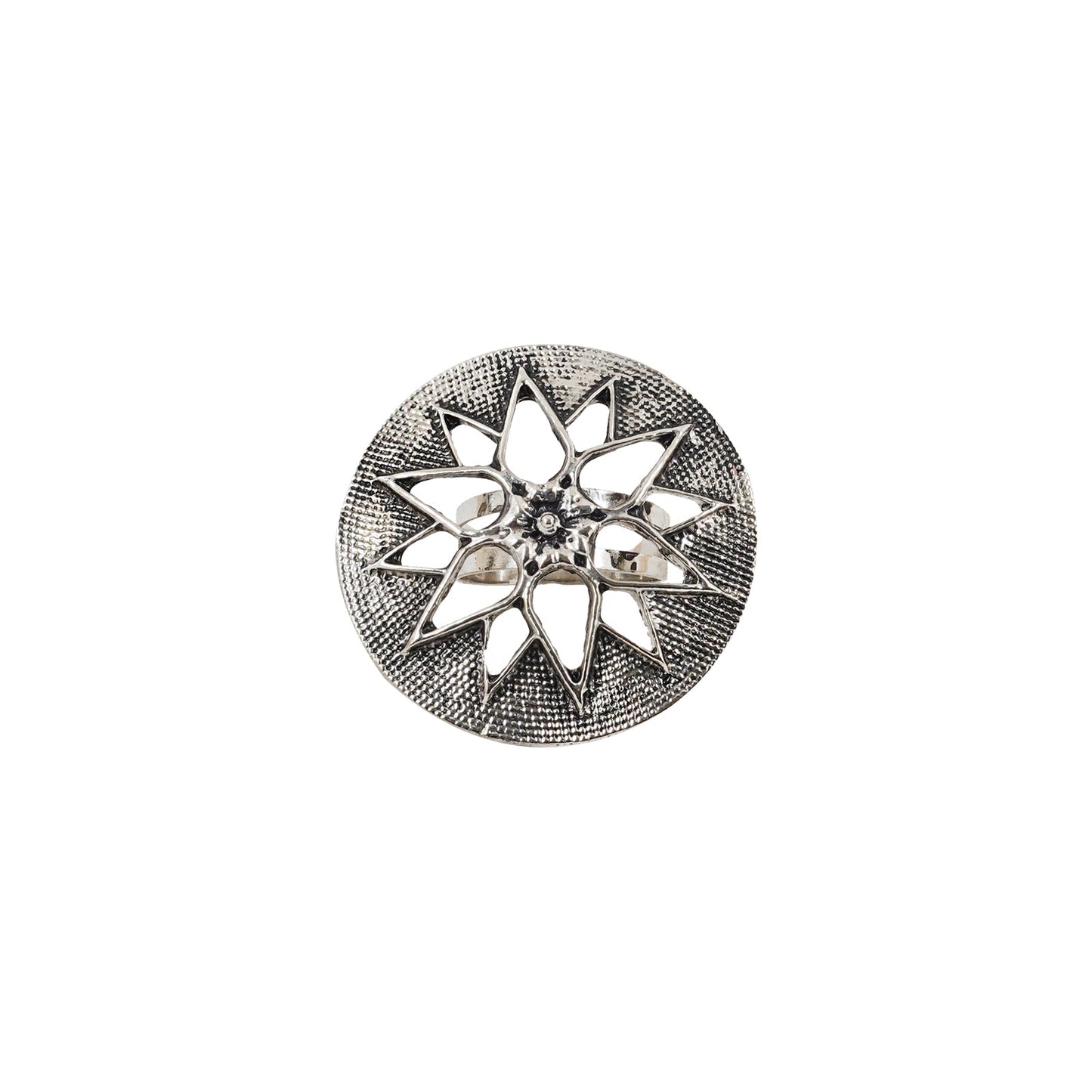 Teejh Drishya Silver Oxidised Ring