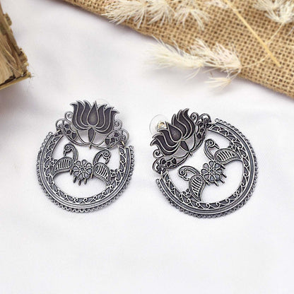 Teejh Rasha Silver Oxidised Earring