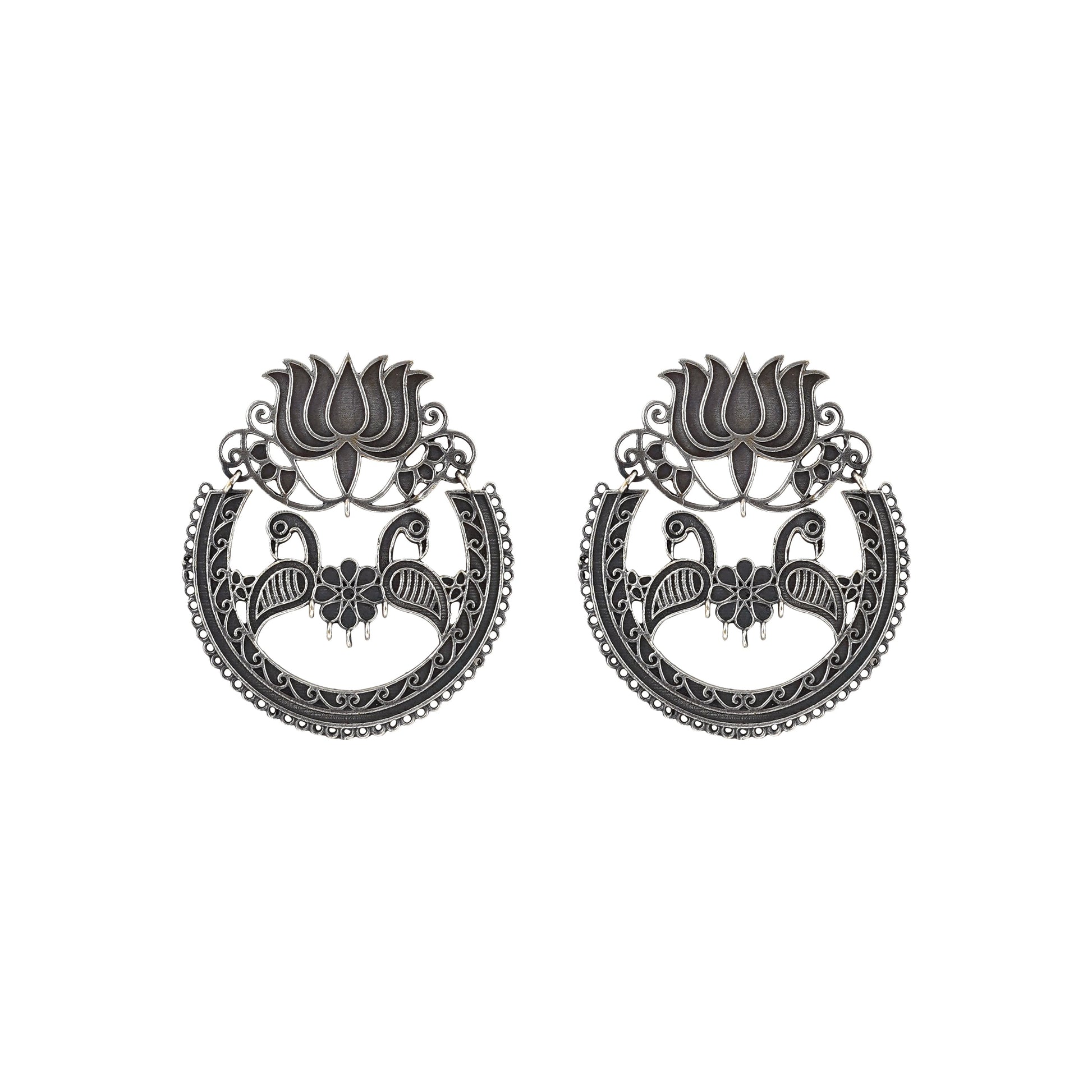 Teejh Rasha Silver Oxidised Earring