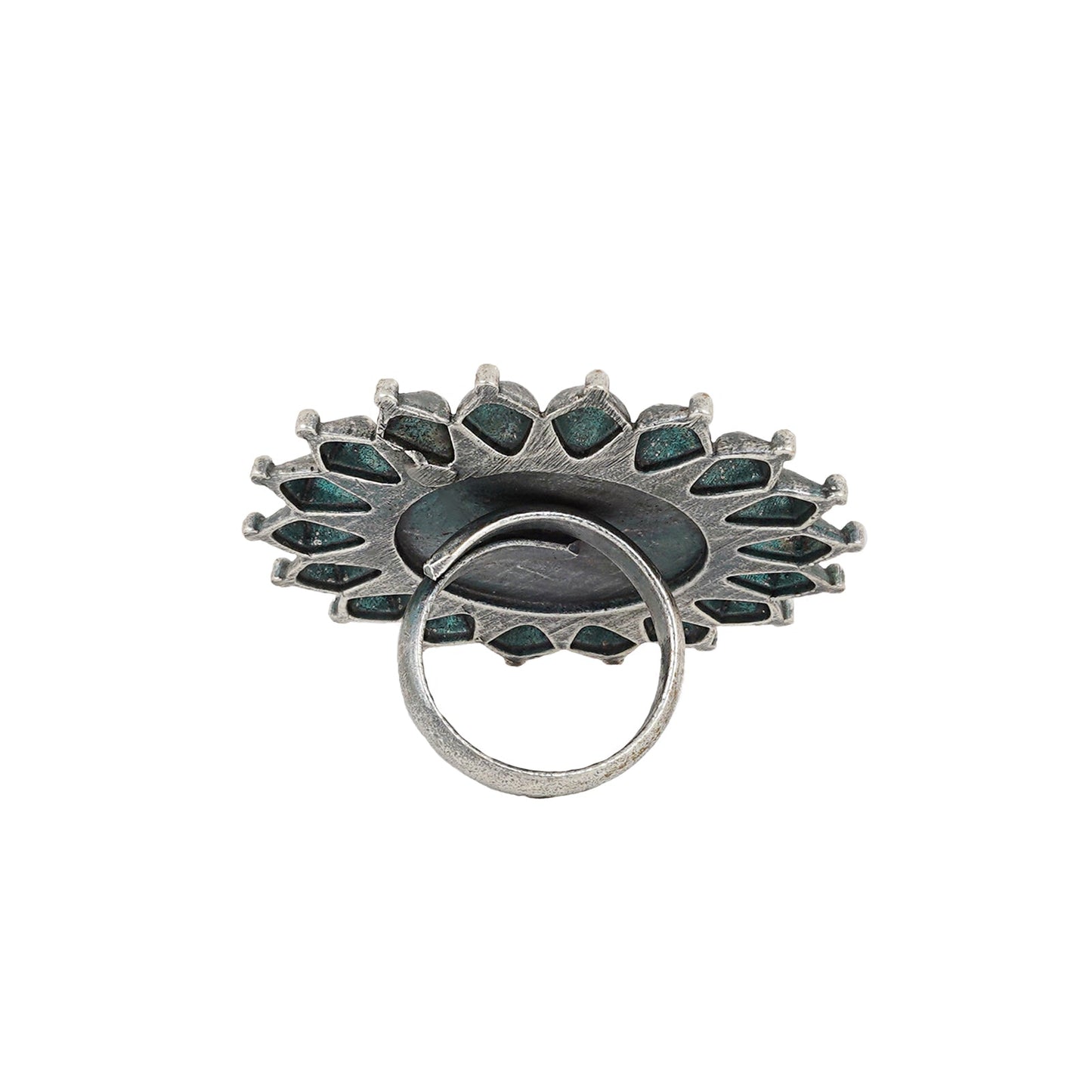 Teejh Amodini Silver Oxidised Ring