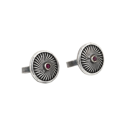 Teejh Adira Silver Oxidised Toe Ring