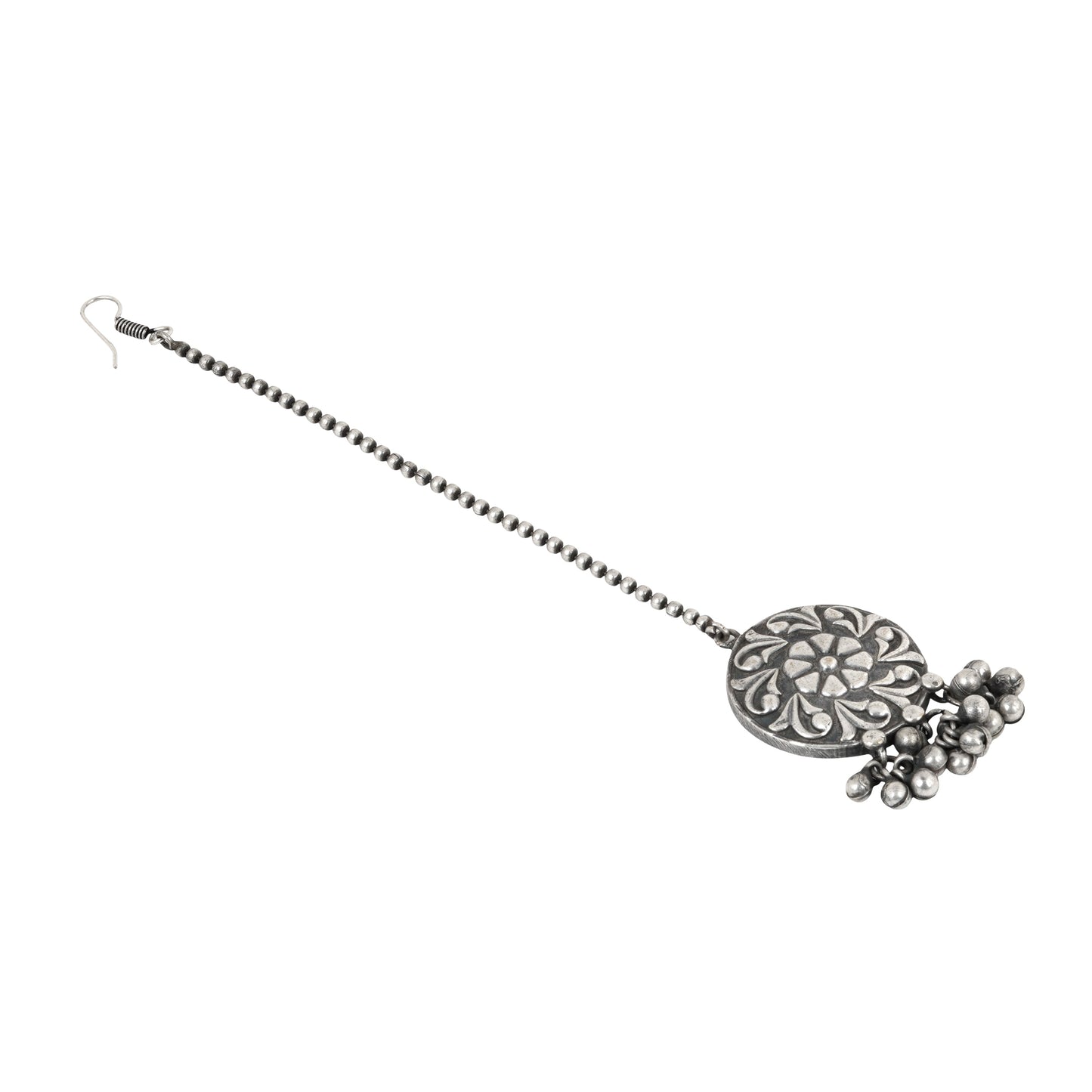Teejh Vaaiza Silver Oxidised Maang Tika