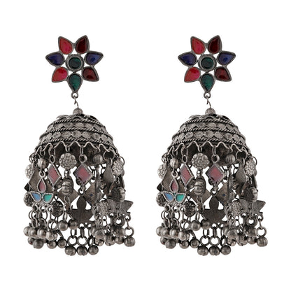Teejh Shivani Silver Oxidised Earring