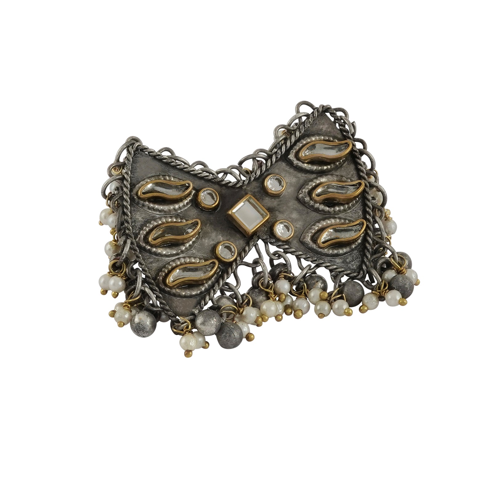 Teejh Lopa Silver Oxi isdised Ring