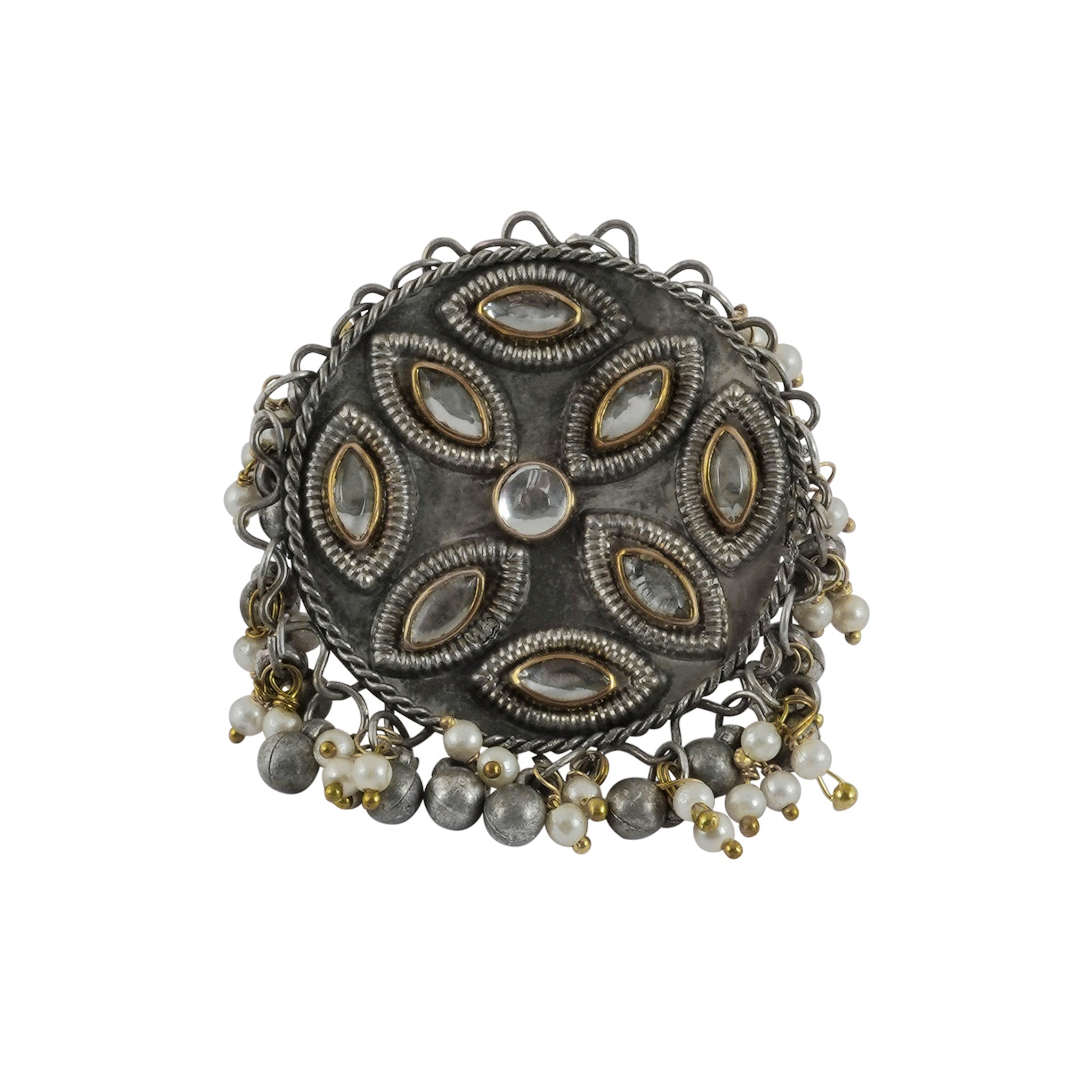 Teejh Shravyaa Silver Oxidised Ring