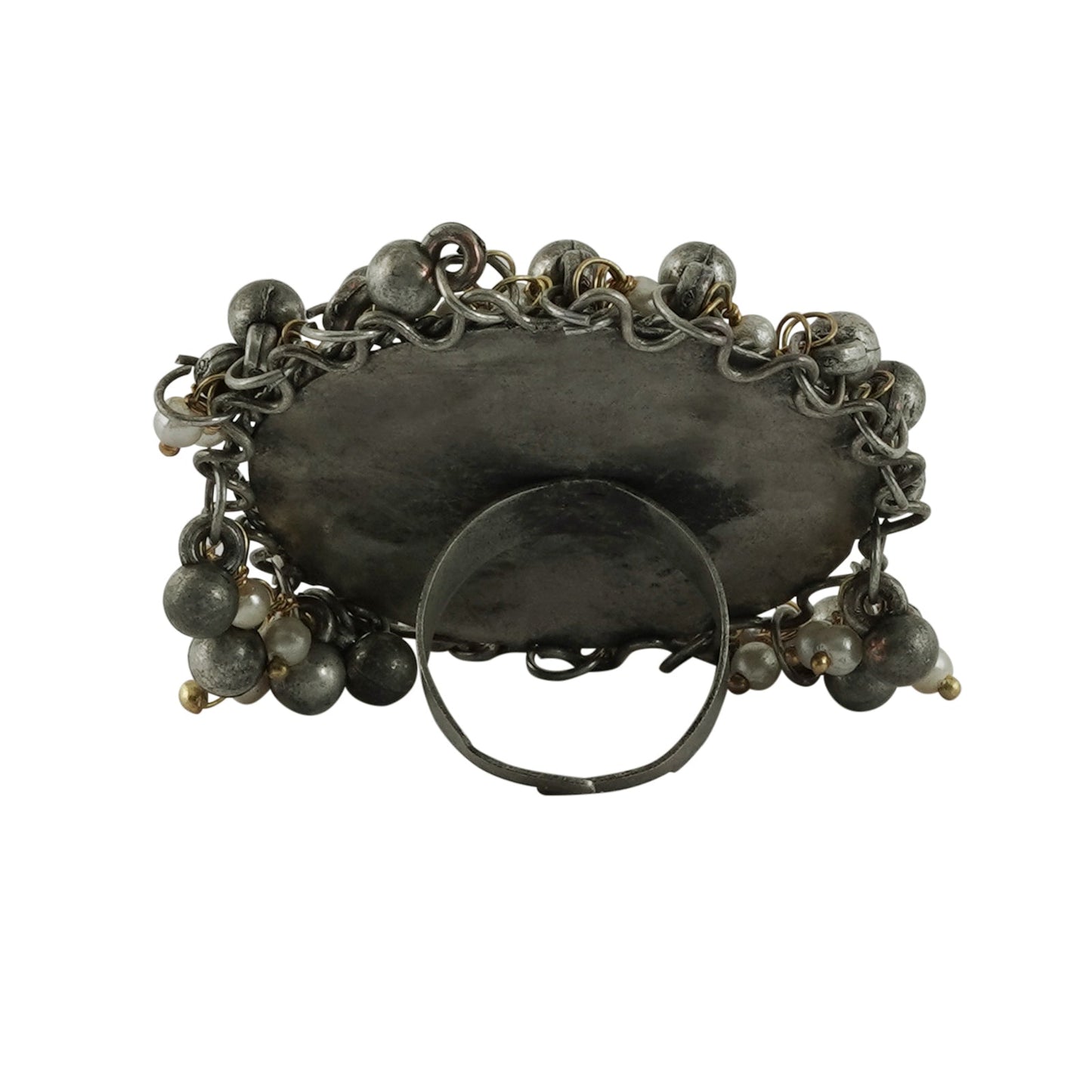 Teejh Shravyaa Silver Oxidised Ring