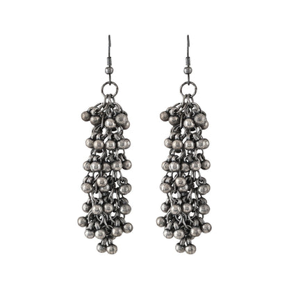 Teejh Vansha Silver Oxidised Ghungroo Necklace Set