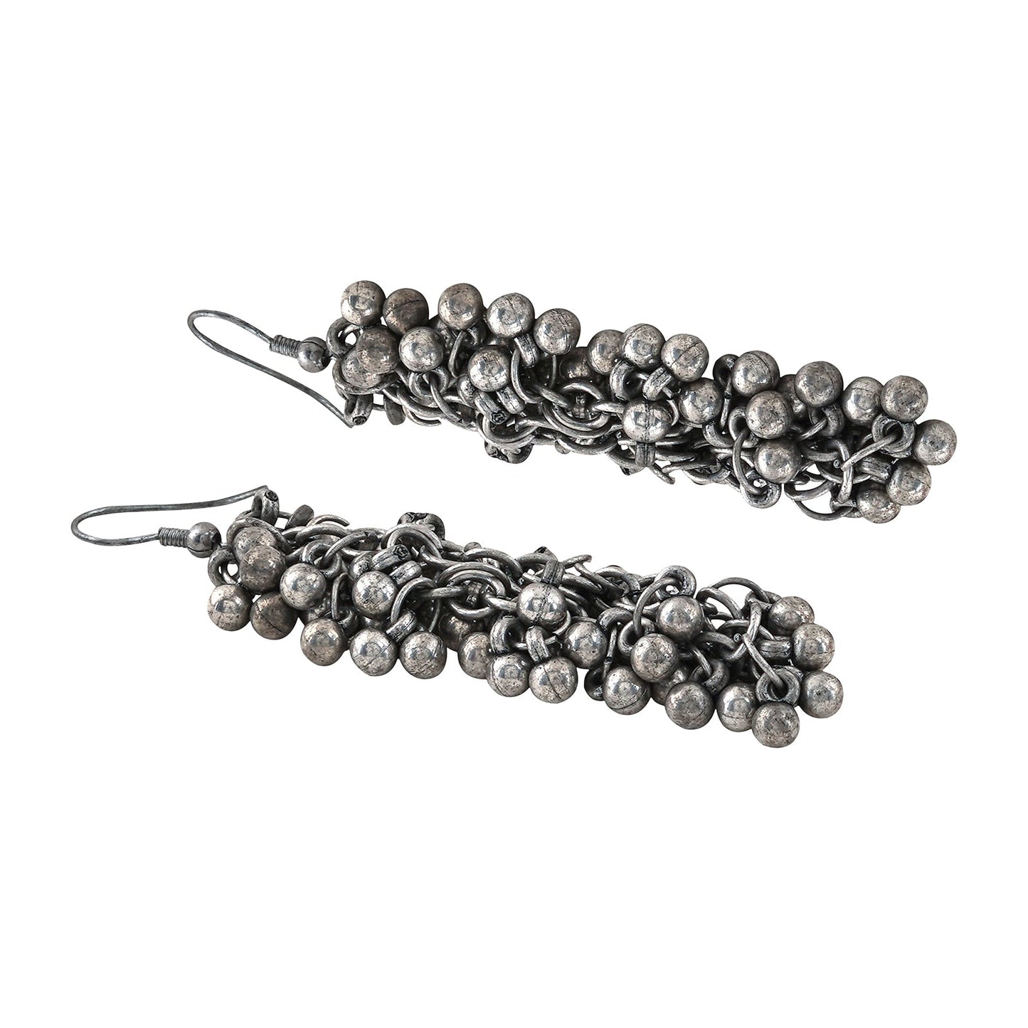 Teejh Vansha Silver Oxidised Ghungroo Necklace Set