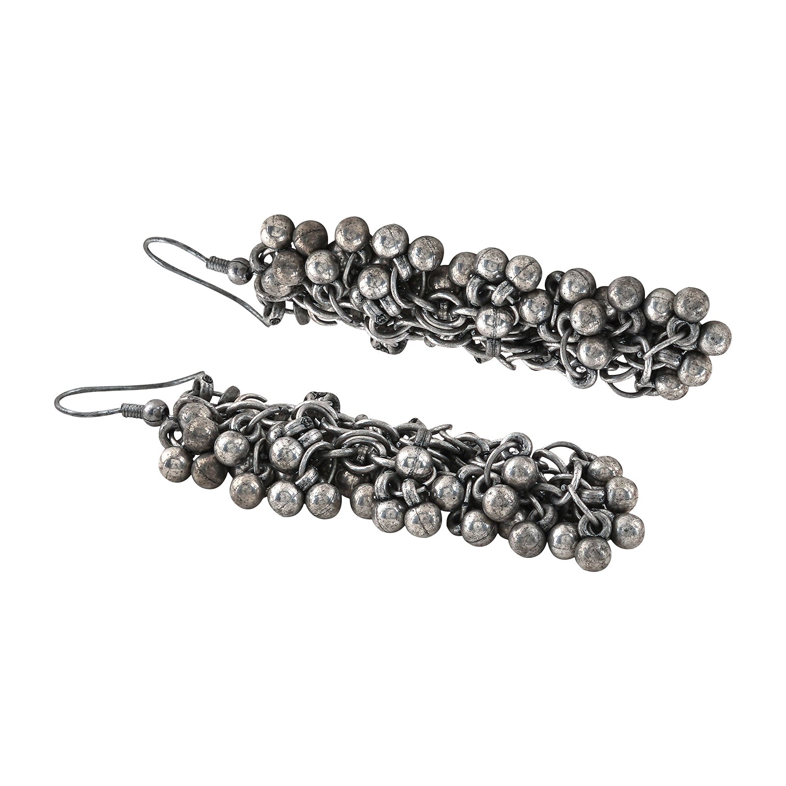Teejh Vansha Silver Oxidised Ghungroo Necklace Set