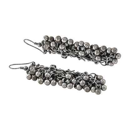 Teejh Vansha Silver Oxidised Ghungroo Necklace Set