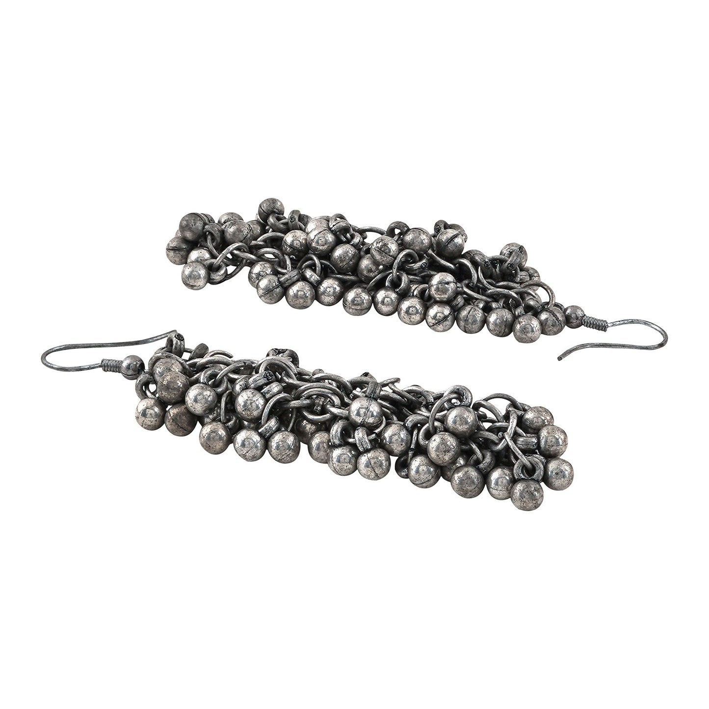 Teejh Vansha Silver Oxidised Ghungroo Necklace Set