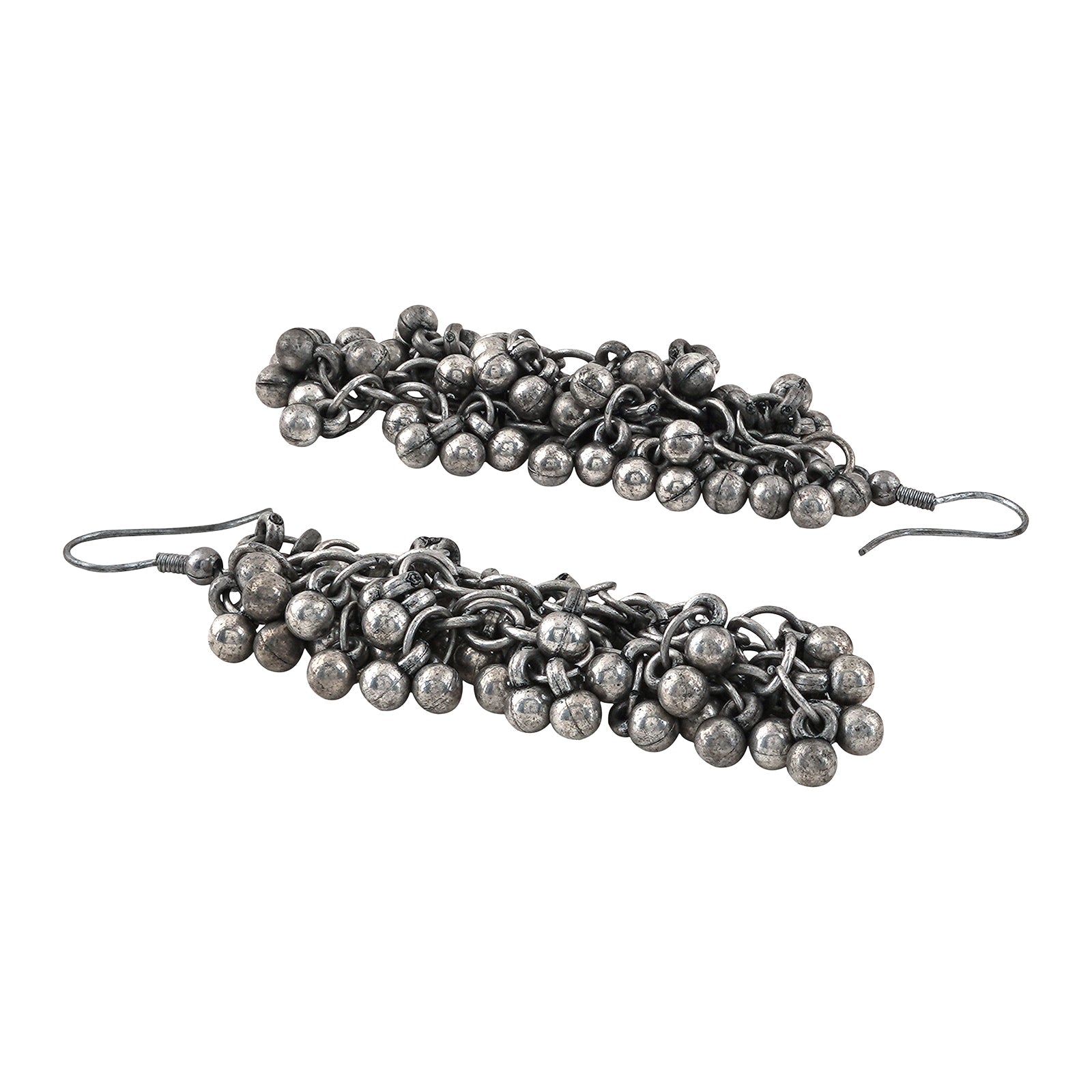 Teejh Vansha Silver Oxidised Ghungroo Necklace Set