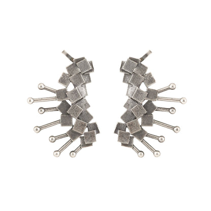 Teejh Aalaya Silver Oxidised Earcuff