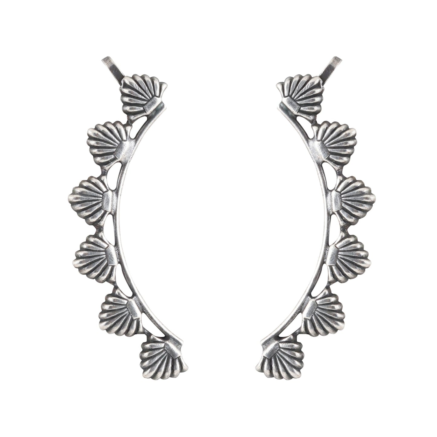 Teejh Prisha Silver Oxidised Earcuff