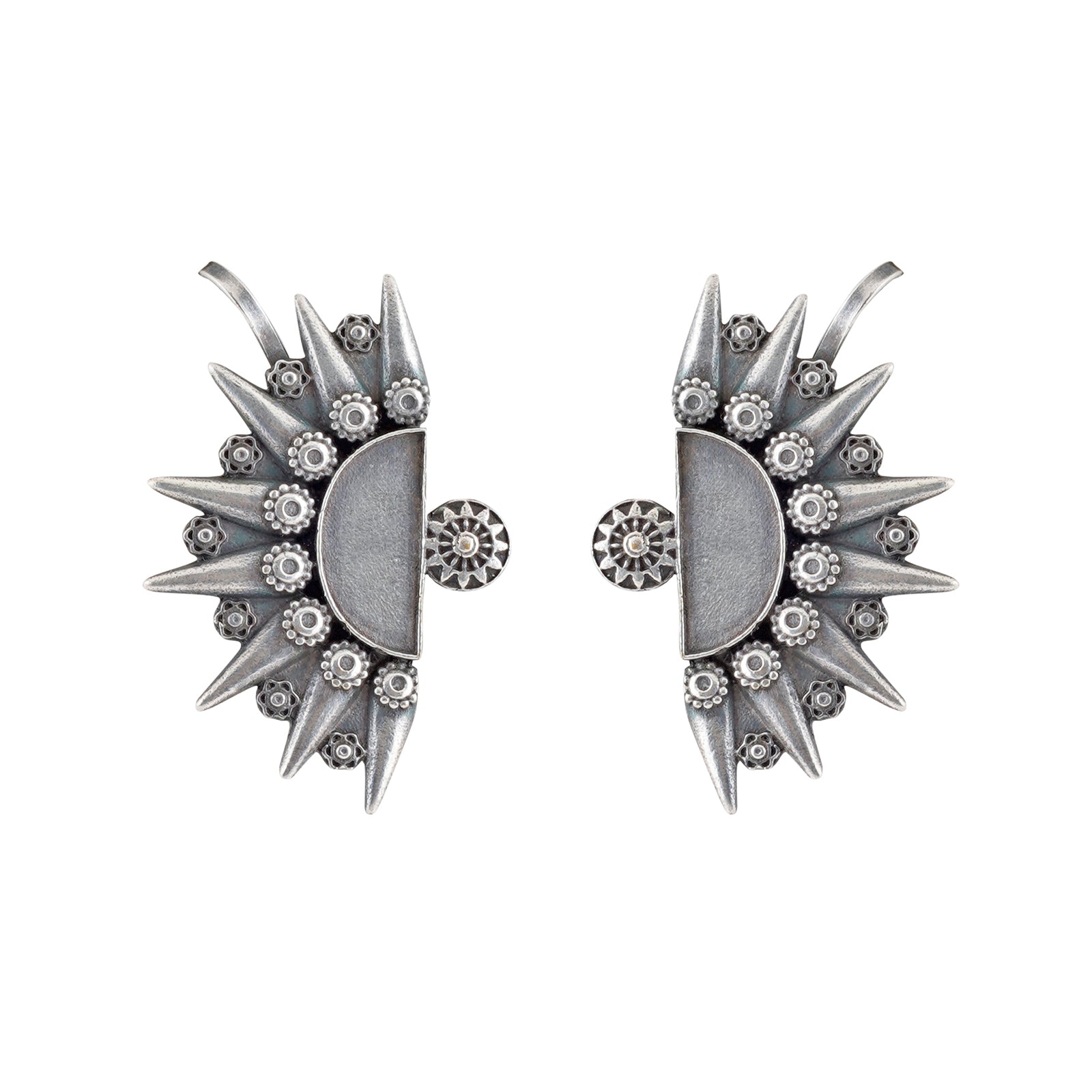 Teejh Aanika Silver Oxidised Earcuff
