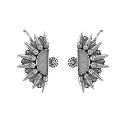 Teejh Aanika Silver Oxidised Earcuff