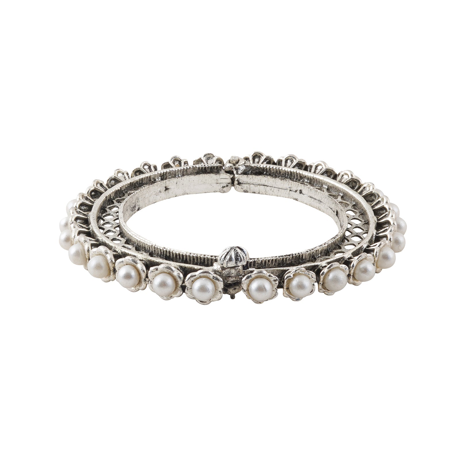 Teejh Aanika Silver Oxidised Bracelet