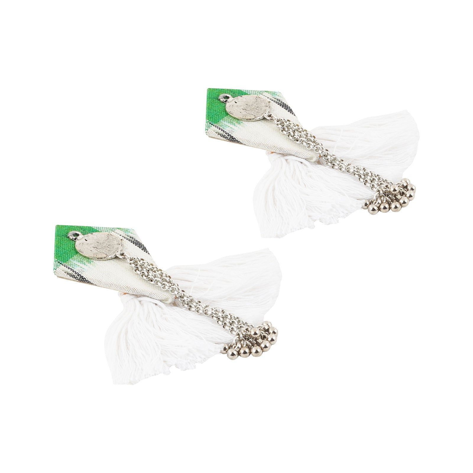 Teejh Vallari Green Tassel Earring