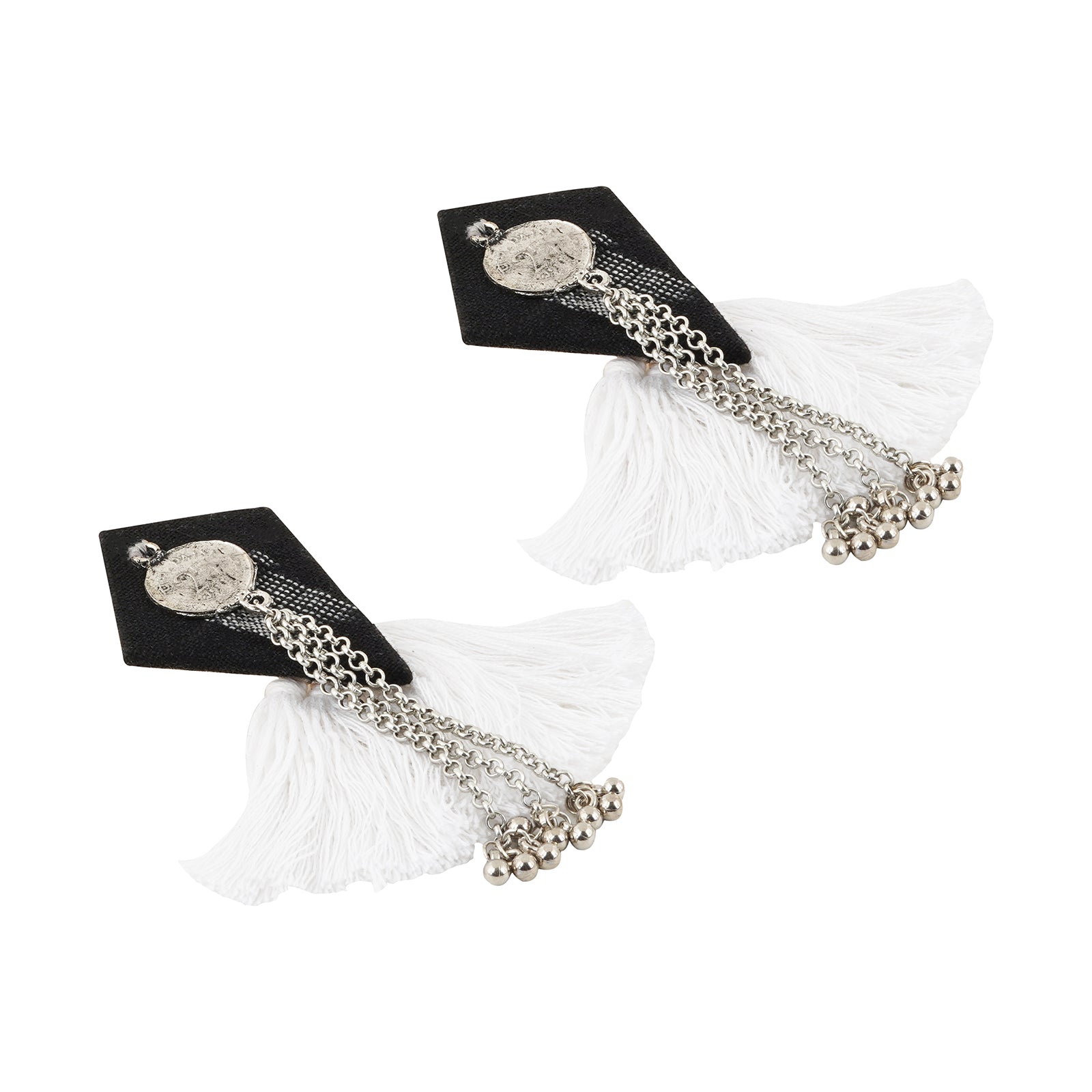 Teejh Vallari Black Tassel Earring
