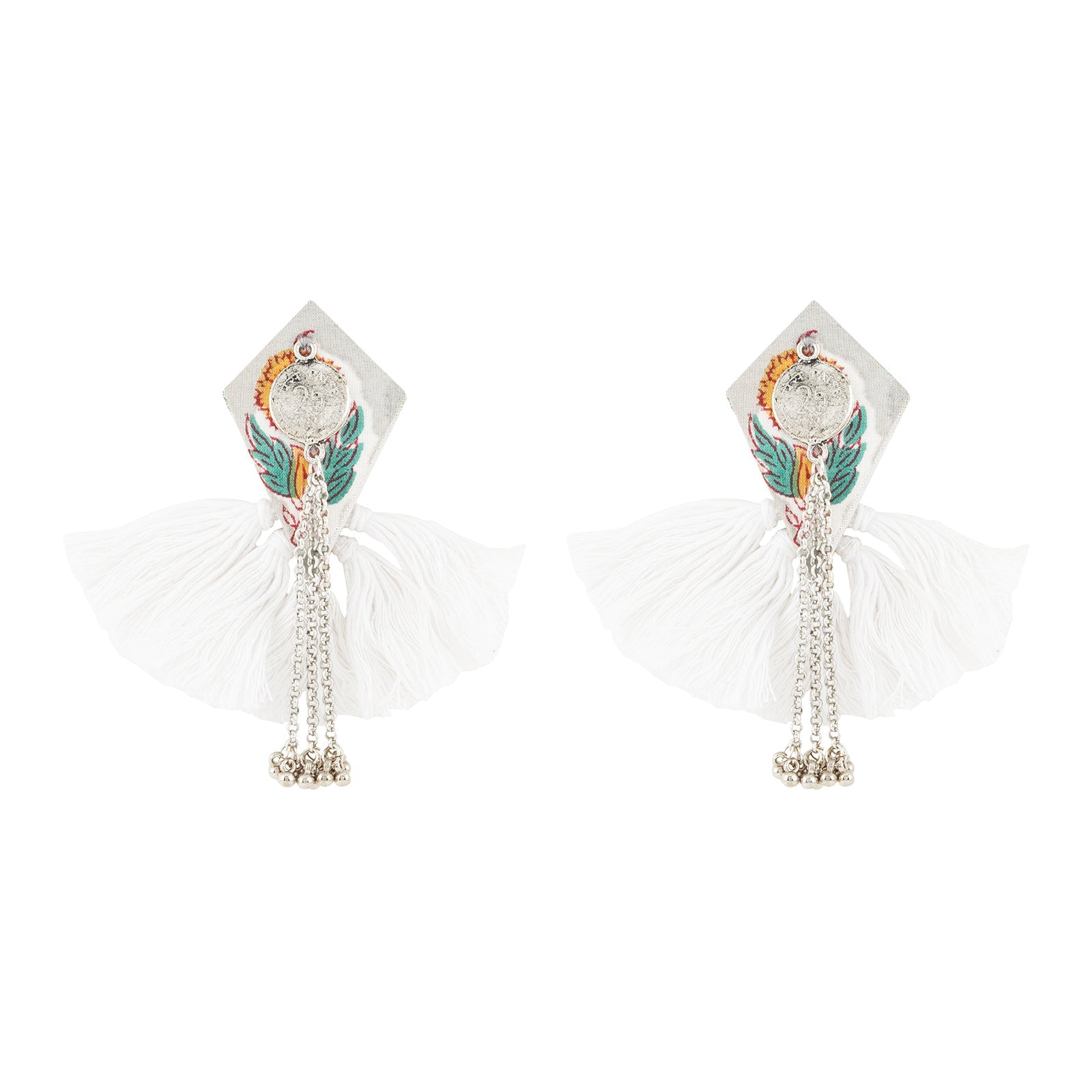 Teejh Vallari Grey Tassel Earring