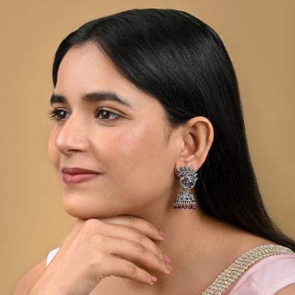 Teejh Rukmani Silver Oxidised Earring