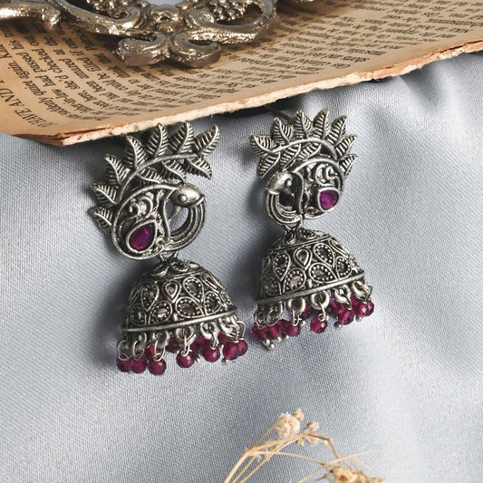 Teejh Rukmani Silver Oxidised Earring
