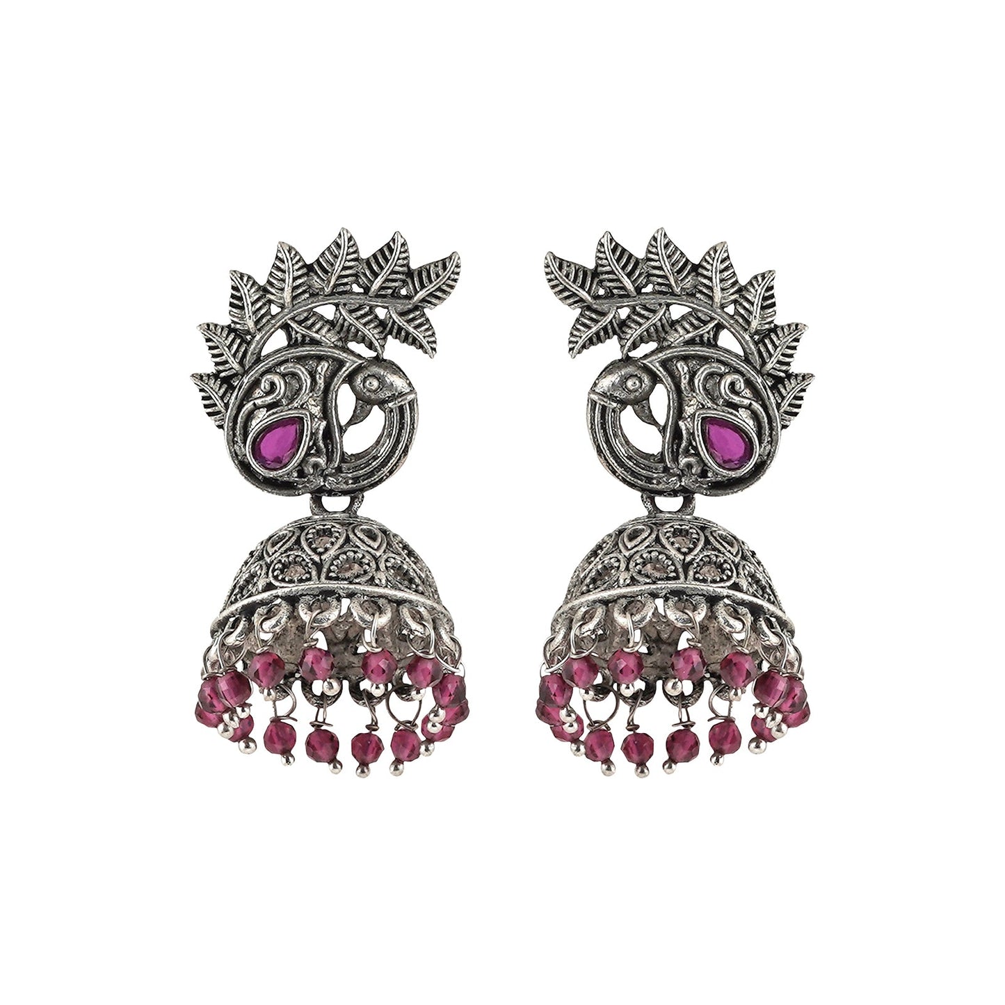 Teejh Rukmani Silver Oxidised Earring