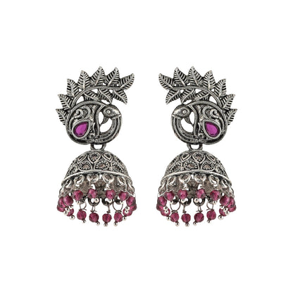 Teejh Rukmani Silver Oxidised Earring