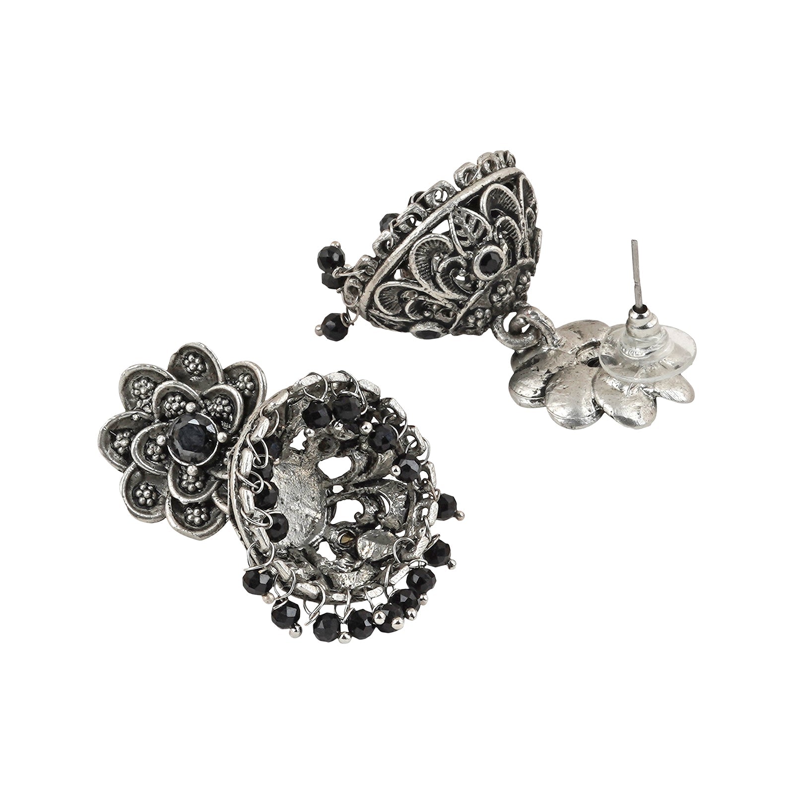 Teejh Idaaya Silver Oxidised Earring