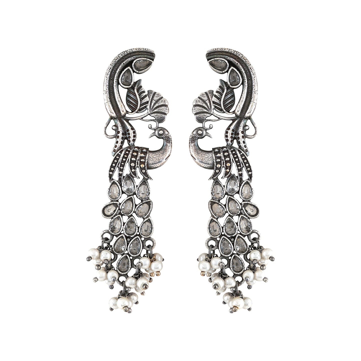 Teejh Daaivi Silver Oxidised Earring
