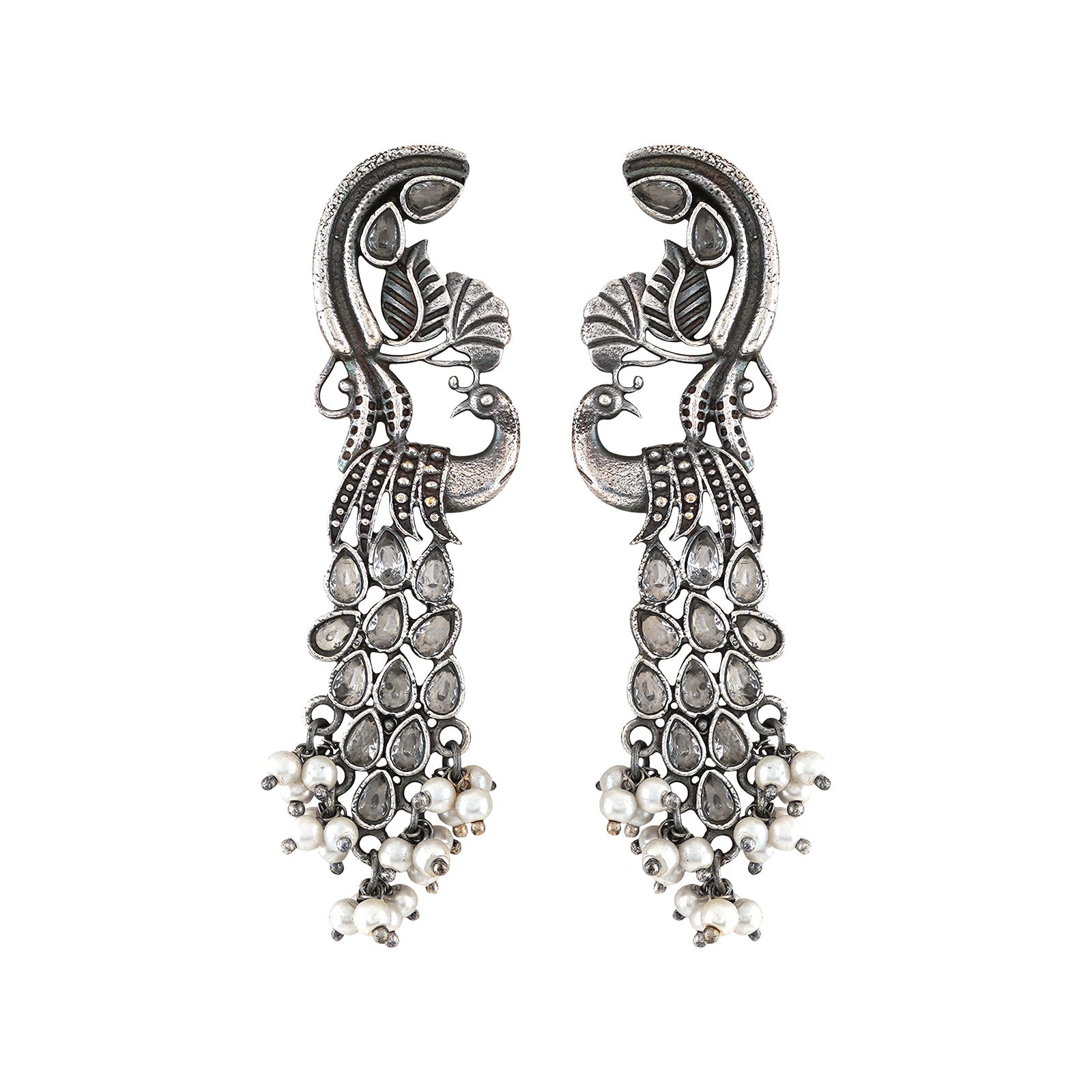 Teejh Daaivi Silver Oxidised Earring