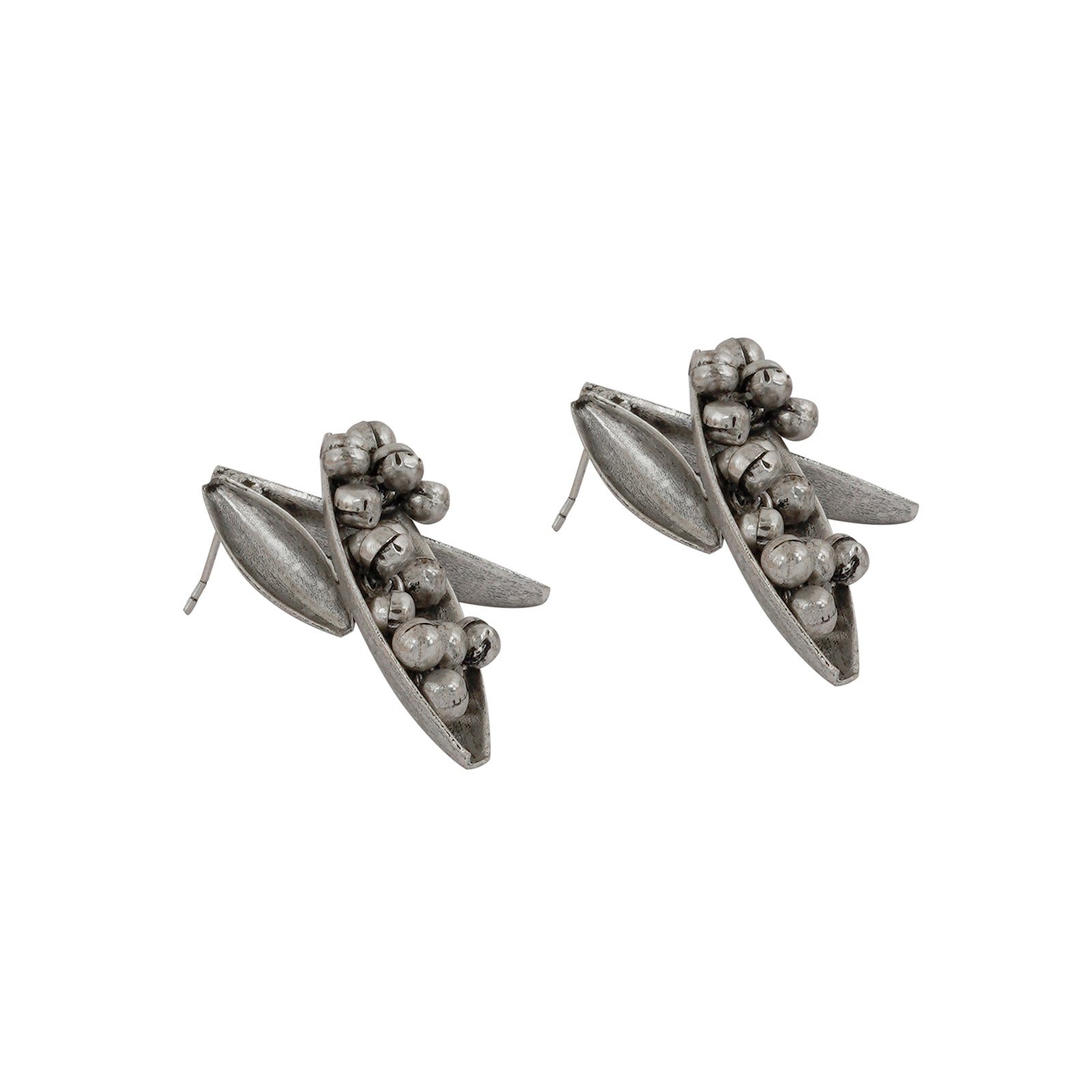 Teejh Angana Pearl and Silver Oxidised Earring